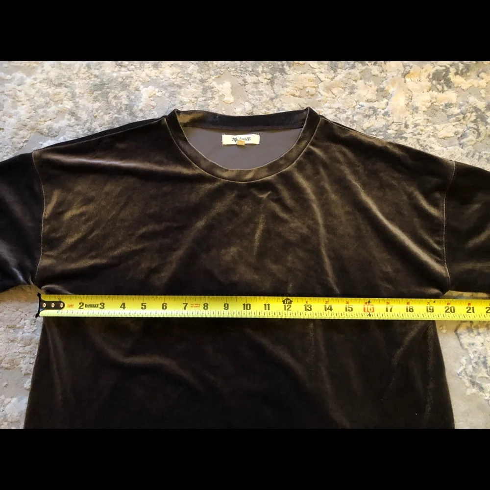 🖤 Madewell Velvet Velour Long Sleeve Balloon Sweatshirt - Picture 6 of 7